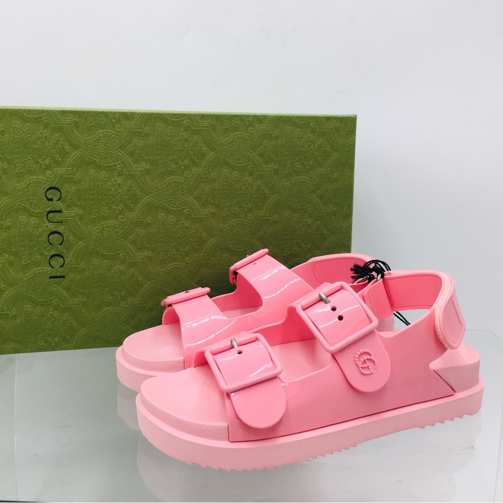 Gucci Double GG Rubber Wild Rose Size 36